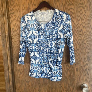 Blue paisley sunny leigh long sleeve‎